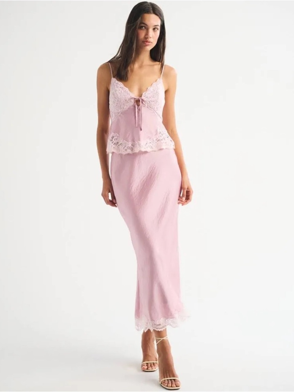 Abercrombie and fitch Lace-Trim Slip Skirt  M